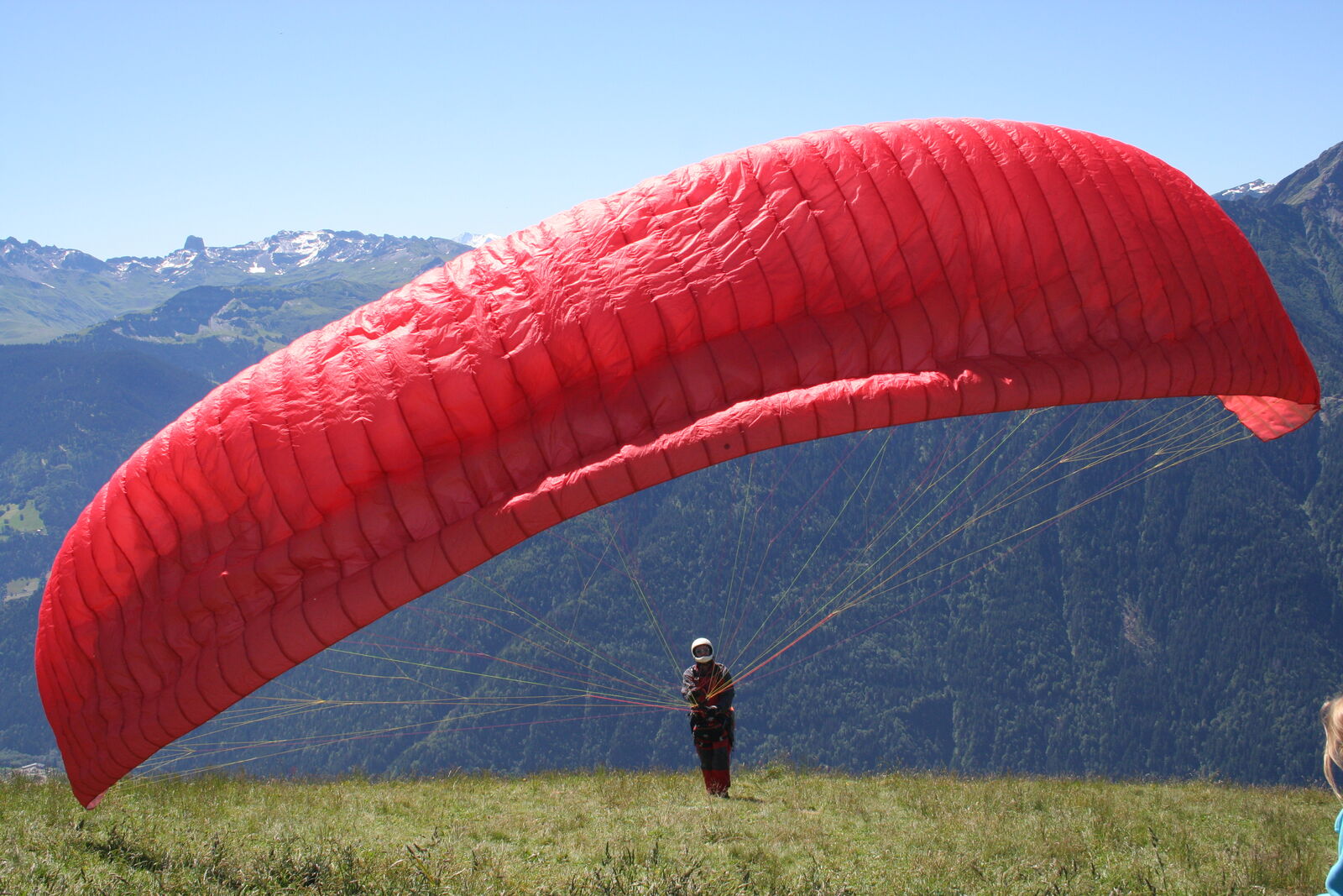 Parapente au-dessus des Saisies, Espace Diamant